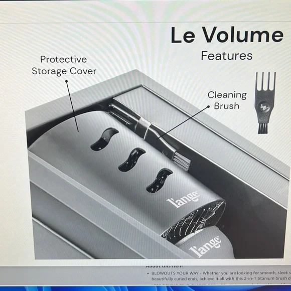 L'ANGE HAIR Le Volume 2-in-1 Titanium Blow Dryer Brush - Picture 5 of 10